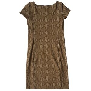 Lauren Ralph Lauren Brown Snakeskin Dress – Size Small